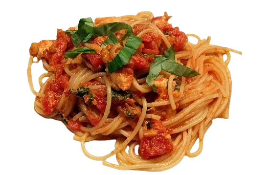 Spaghetti mit Tomaten-Rahmsauce H,P,S