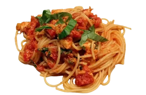 Spaghetti mit Tomaten-Rahmsauce H,P,S