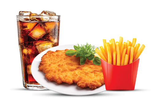 SCHNITZEL MIT POMMES & COLA 