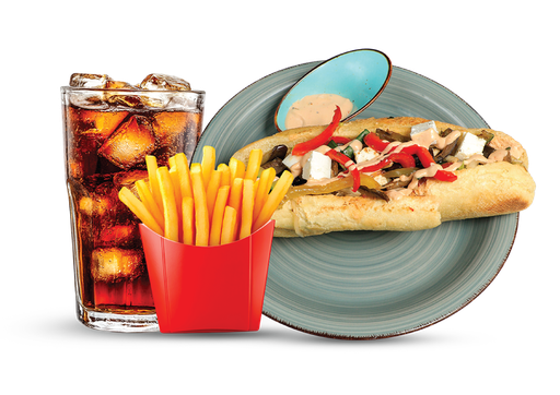 BEEF SANDWICH + POMMES + COLA