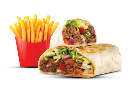 WRAPS (VEG OR CHICKEN) + POMMES +  COLA